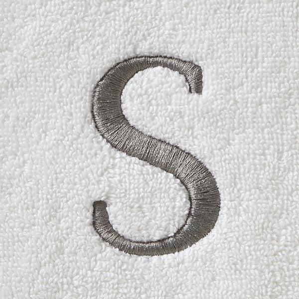 Skl Home Casual Monogram “S” 2-Piece Cotton Hand Towel Set White
