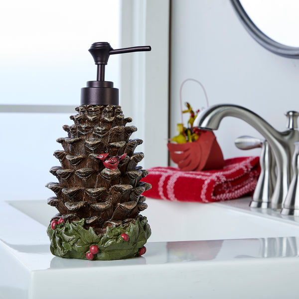 Skl Home Celebrate Pinecone Lotion/Soap Dispenser Brown