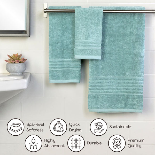 Skl Home Classic SoftTouch 6-Piece Towel Set Aqua Haze