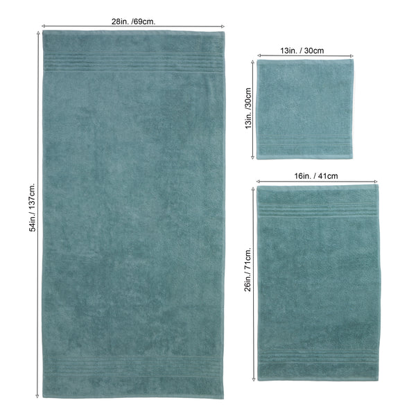 Skl Home Classic SoftTouch 6-Piece Towel Set Aqua Haze