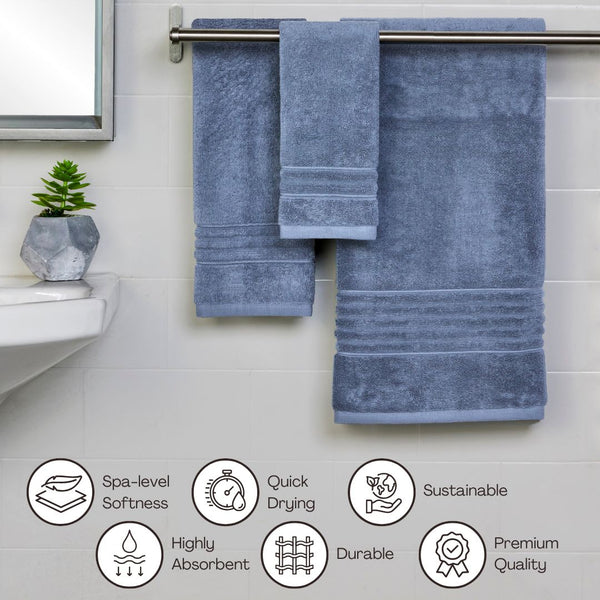 Skl Home Classic SoftTouch 6-Piece Towel Set Blue Denim