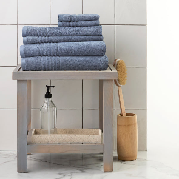 Skl Home Classic SoftTouch 6-Piece Towel Set Blue Denim