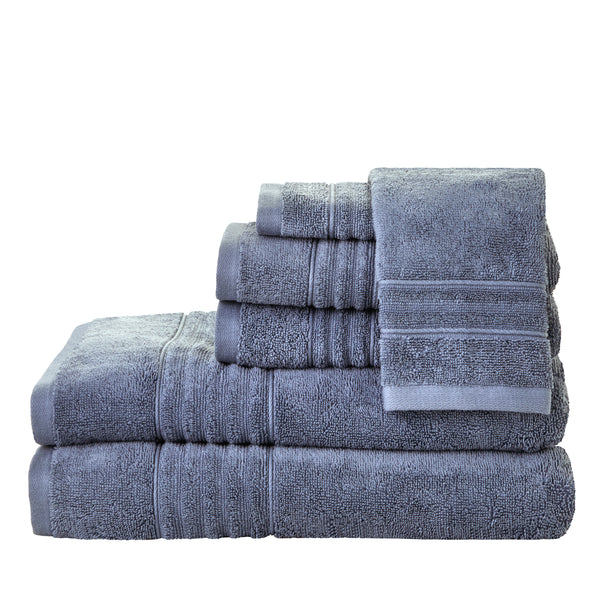 skl home Classic SoftTouch 6-Piece Towel Set Blue Denim