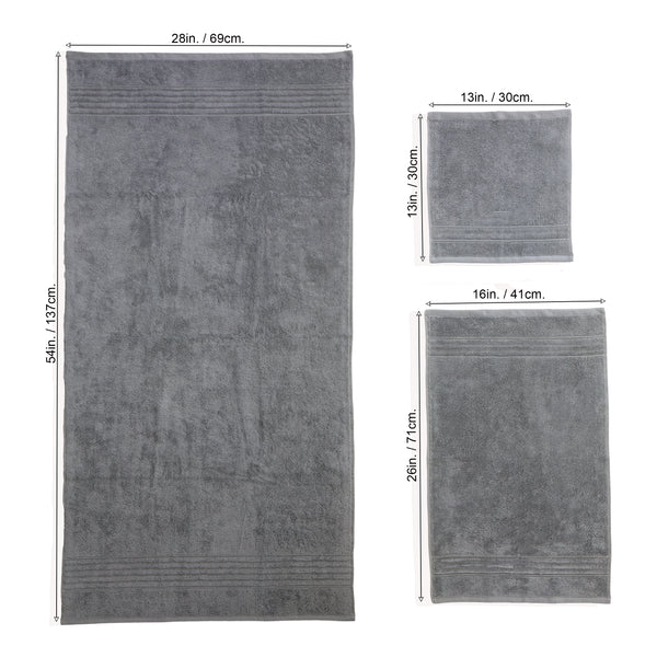 Skl Home Classic SoftTouch 6-Piece Towel Set Gray Mist