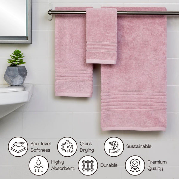 Skl Home Classic SoftTouch 6-Piece Towel Set Peony Pink