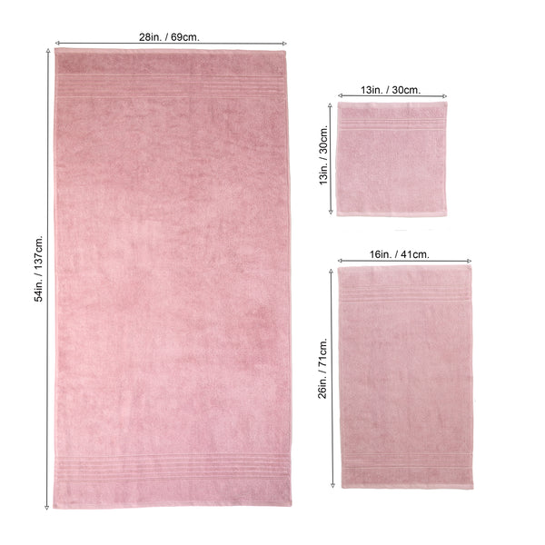 Skl Home Classic SoftTouch 6-Piece Towel Set Peony Pink