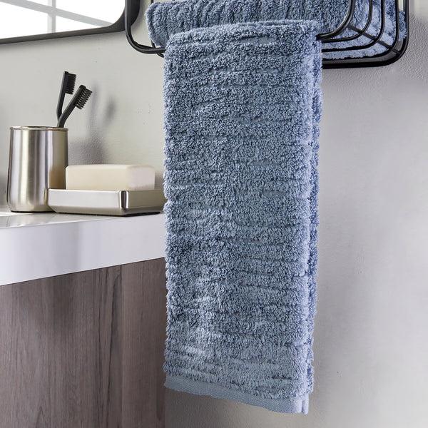 Skl Home CloudSoft Cotton Luxury 2-Piece Hand Towel Set Smoke Blue