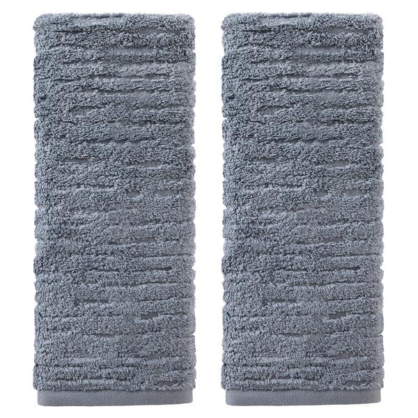 skl home CloudSoft Cotton Luxury 2-Piece Hand Towel Set Smoke Blue