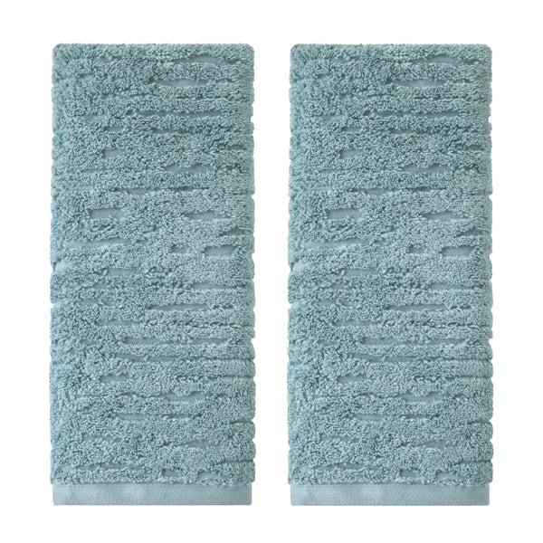 skl home CloudSoft Cotton Luxury 2-Piece Hand Towel Set Teal
