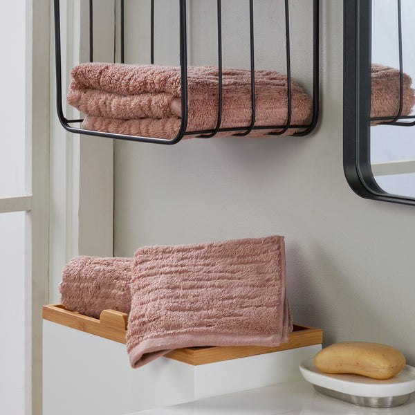 Skl Home CloudSoft Cotton Luxury 4-Piece Washcloth Set Clay