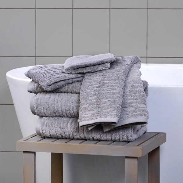 Skl Home CloudSoft Cotton Luxury 4-Piece Washcloth Set Gray