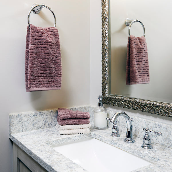 Skl Home CloudSoft Cotton Luxury 4-Piece Washcloth Set Soft Plum