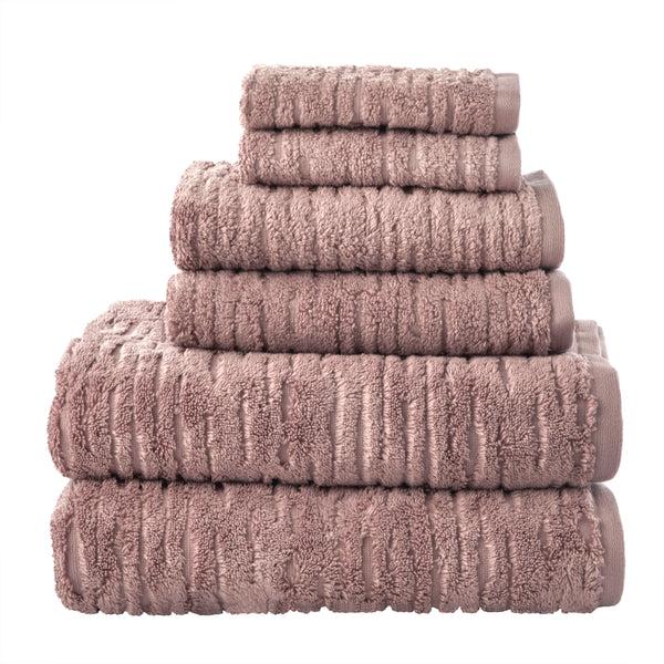 skl home CloudSoft Cotton Luxury 6-Piece Towel Set Clay