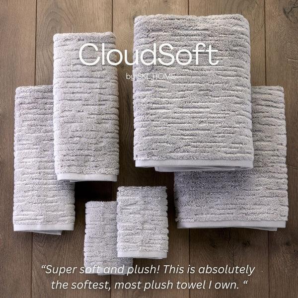 Skl Home CloudSoft Cotton Luxury 6-Piece Towel Set Gray