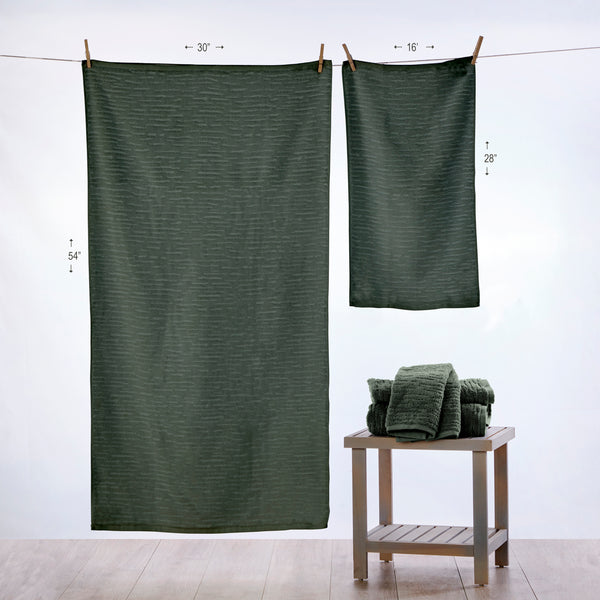 Skl Home CloudSoft Cotton Luxury 6-Piece Towel Set Green Pine