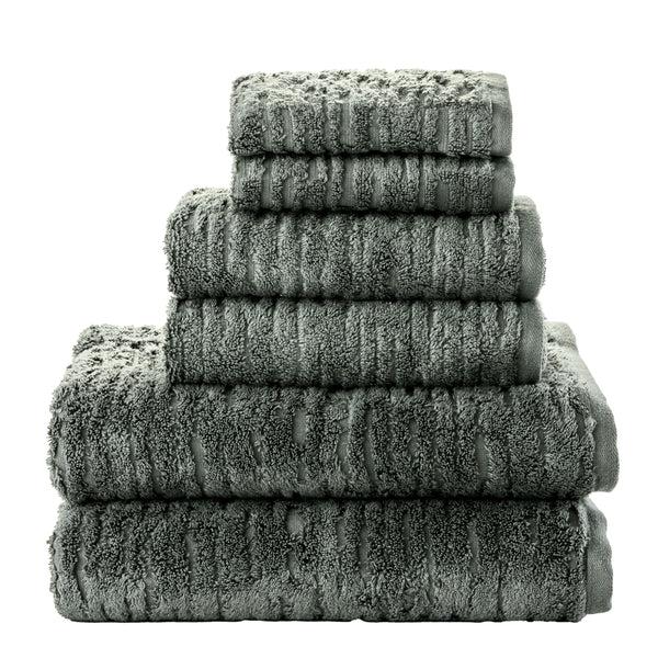 skl home CloudSoft Cotton Luxury 6-Piece Towel Set Green Pine