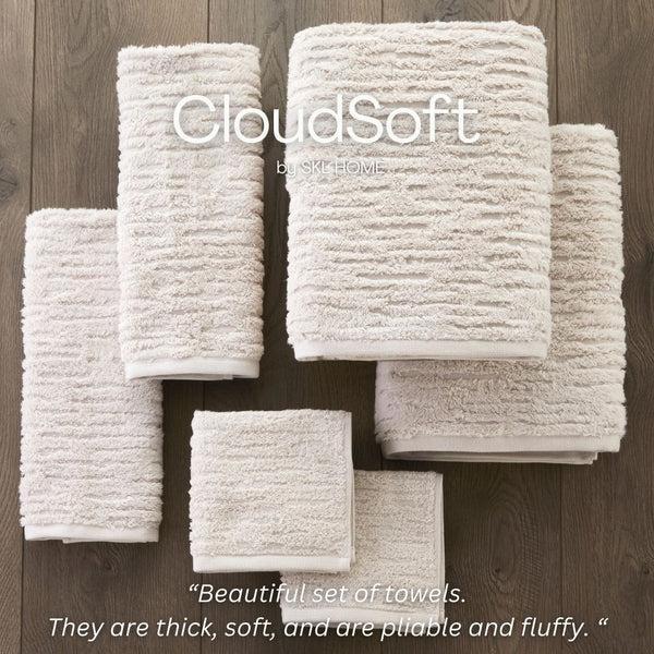 Skl Home CloudSoft Cotton Luxury 6-Piece Towel Set Oatmeal