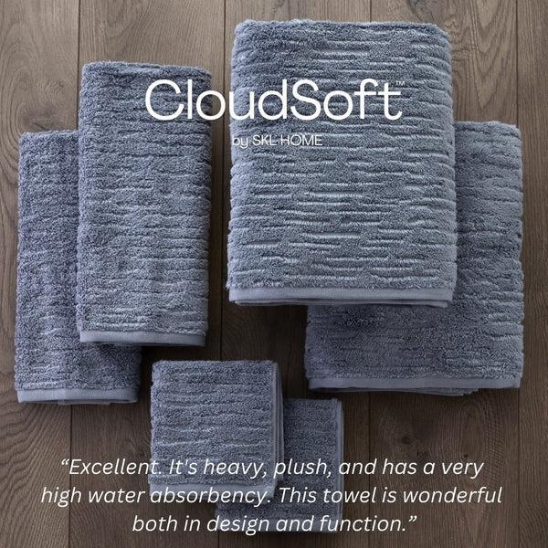 Skl Home CloudSoft Cotton Luxury 6-Piece Towel Set Smoke Blue