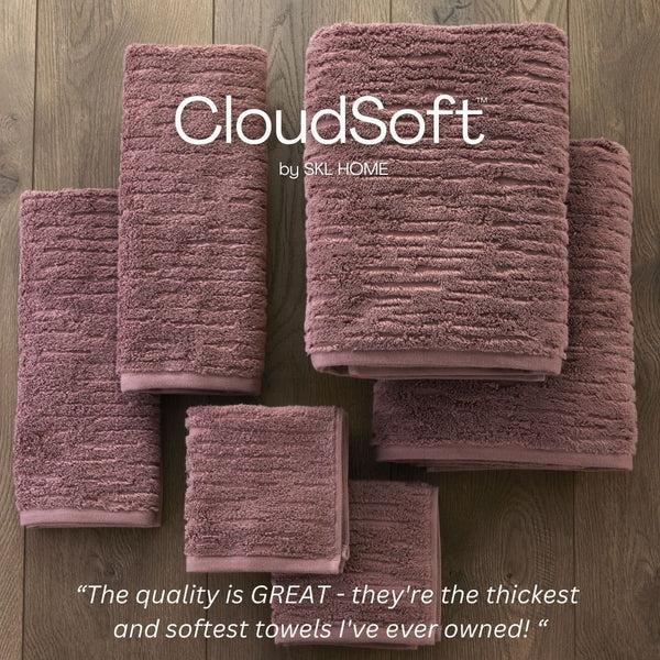 Skl Home CloudSoft Cotton Luxury 6-Piece Towel Set Soft Plum
