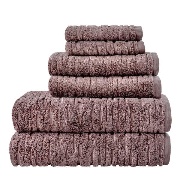 skl home CloudSoft Cotton Luxury 6-Piece Towel Set Soft Plum