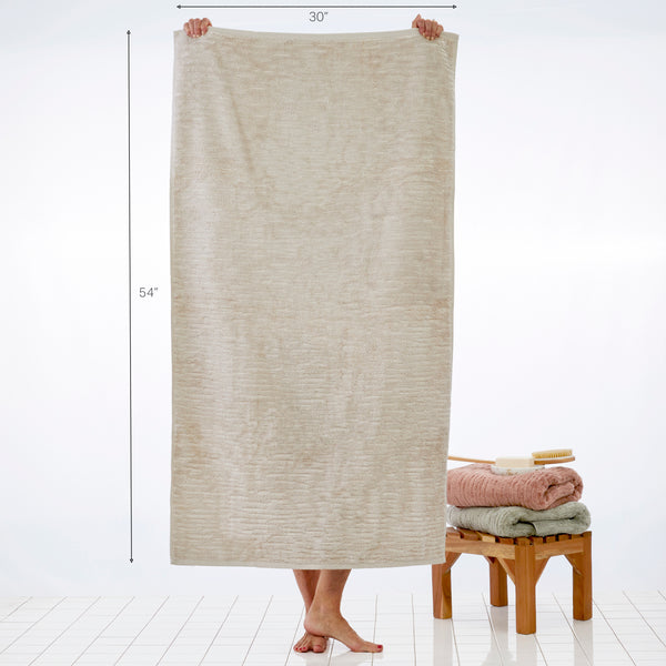 Skl Home CloudSoft Cotton Luxury Bath Towel Oatmeal