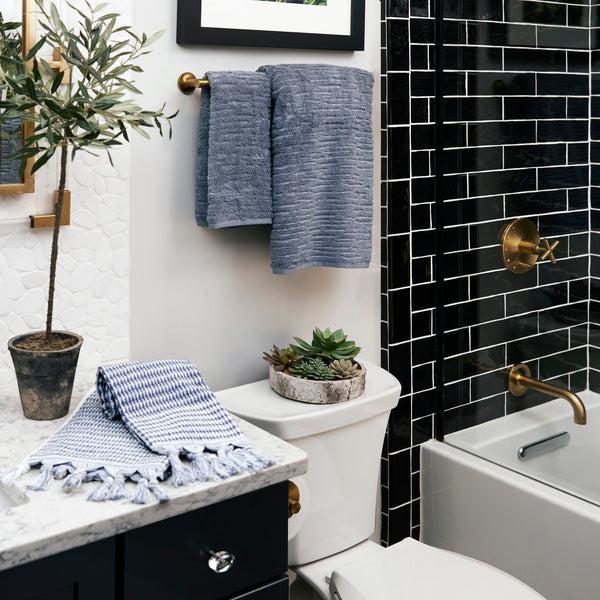 Skl Home CloudSoft Cotton Luxury Bath Towel Smoke Blue