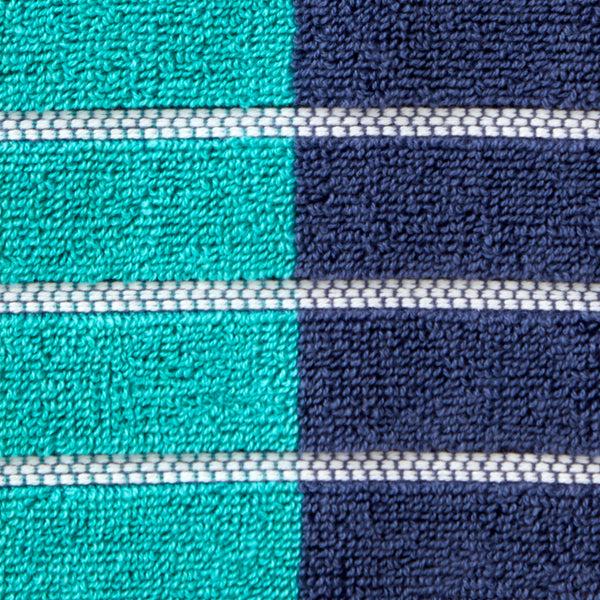 Skl Home Colorblock Stripes 2-Piece Hand Towel Set Teal/Blue
