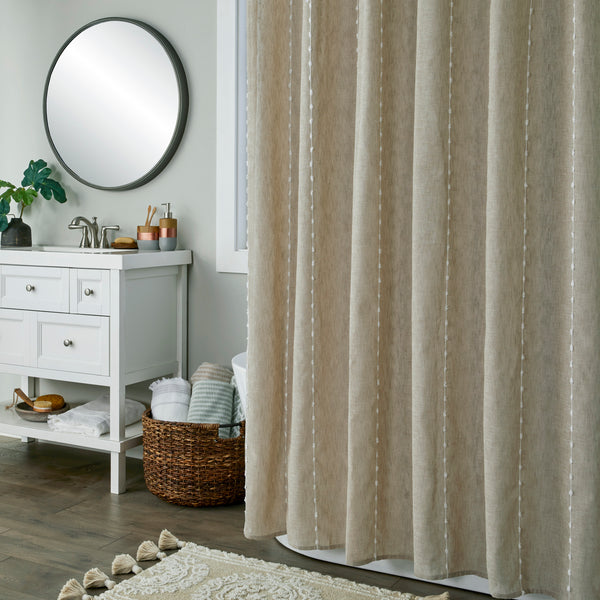 Skl Home Davidson Stripe Fabric Shower Curtain Natural