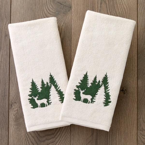Skl Home Deer Spruce 2-Piece Hand Towel Set Natural