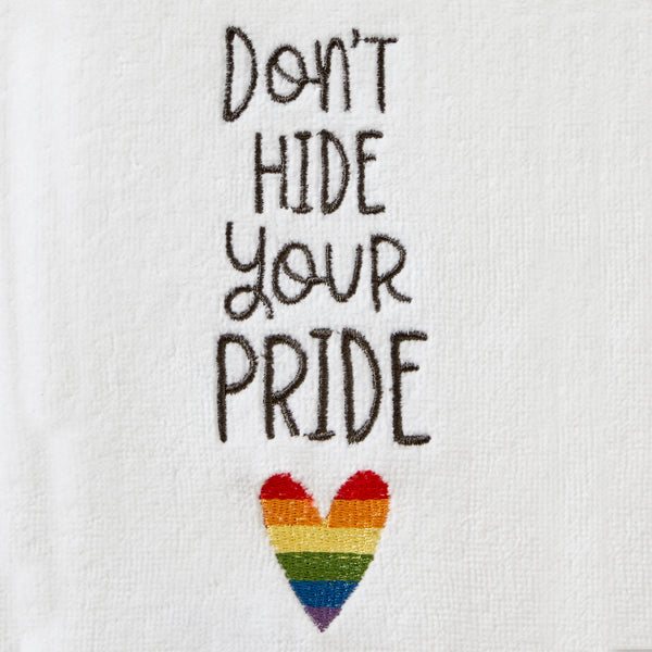 Skl Home Don't Hide Your Pride 2-Piece Hand Towel Set White