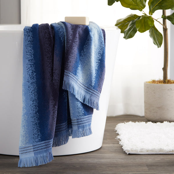 Skl Home Eckhart Stripe 2-Piece Hand Towel Set Blue