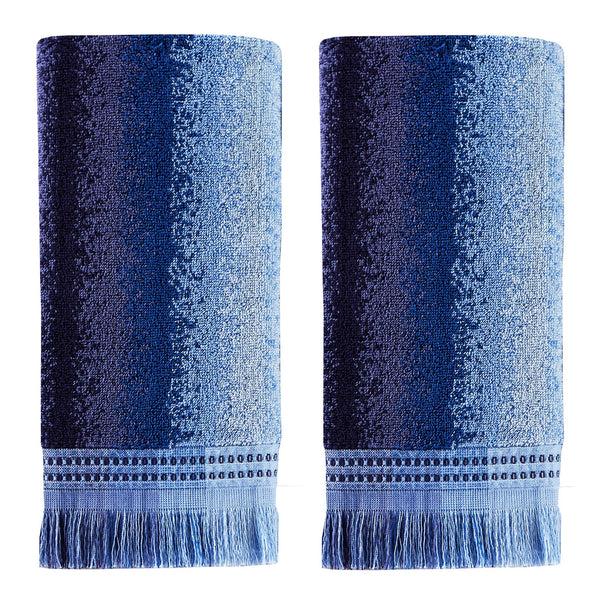 skl home Eckhart Stripe 2-Piece Hand Towel Set Blue