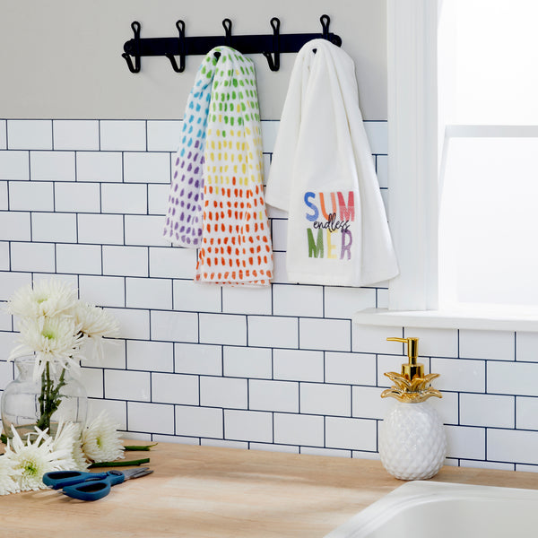 Skl Home Endless Summer 2-Piece Hand Towel Set White