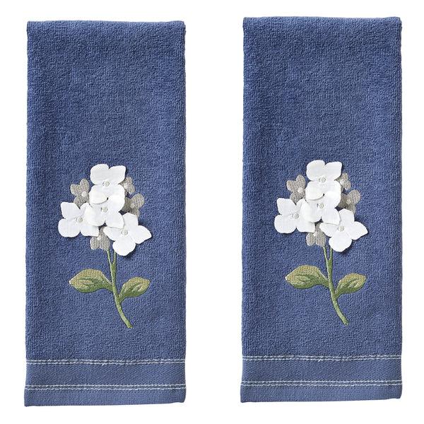 skl home Farm Hydrangea 2-Piece Hand Towel Set Blue