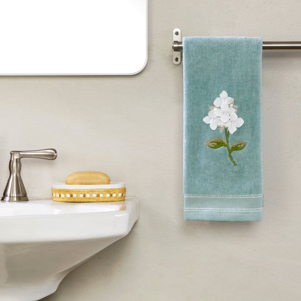 Skl Home Farm Hydrangea 2-Piece Hand Towel Set Seafoam
