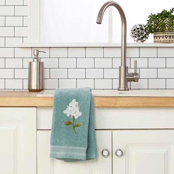 Skl Home Farm Hydrangea 2-Piece Hand Towel Set Seafoam