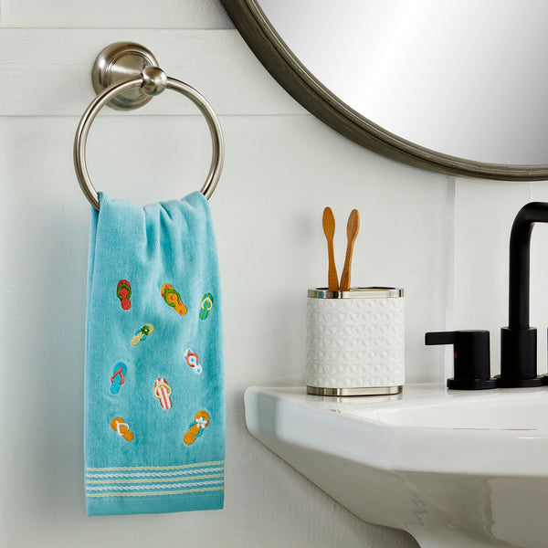 Skl Home Flips & Flops 2-Piece Hand Towel Set Sky Blue