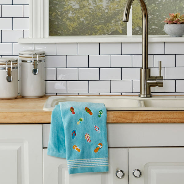 Skl Home Flips & Flops 2-Piece Hand Towel Set Sky Blue