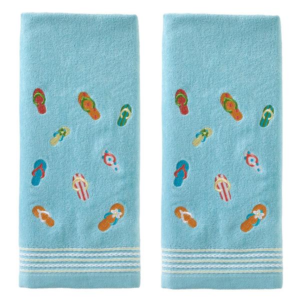 skl home Flips & Flops 2-Piece Hand Towel Set Sky Blue
