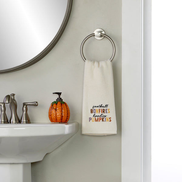 Skl Home Football Bonfires Hoodies Pumpkins 2-Piece Hand Towel Set Natural