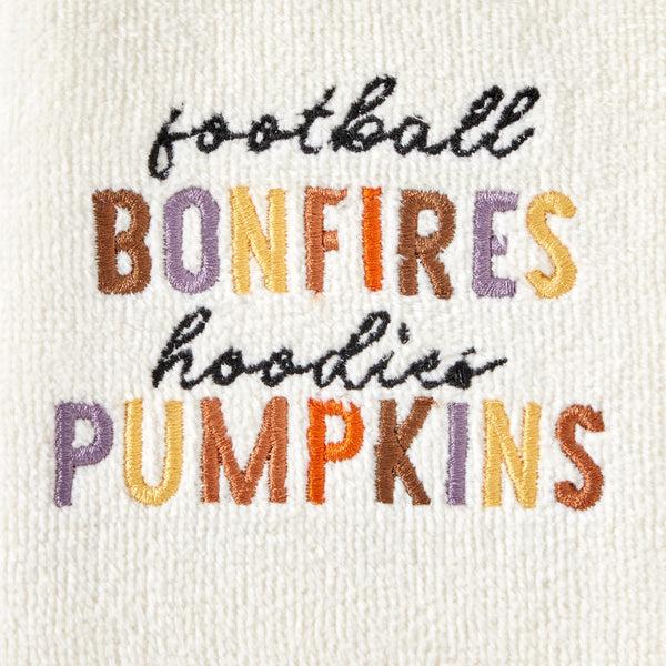 Skl Home Football Bonfires Hoodies Pumpkins 2-Piece Hand Towel Set Natural