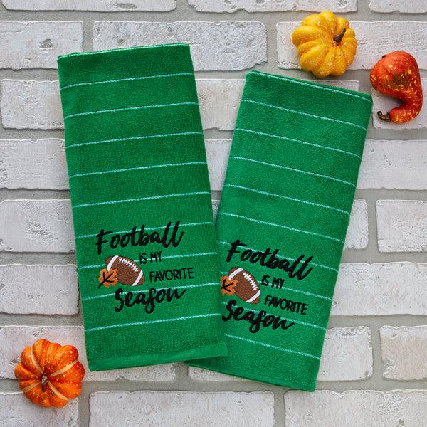 Skl Home Football Is My Favorite Season 2-Piece Hand Towel Set Green