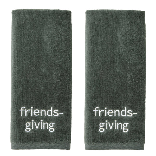 skl home Friendsgiving 2-Piece Hand Towel Set Green