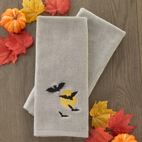 Skl Home Full Moon Flight 2-Piece Hand Towel Set Gray