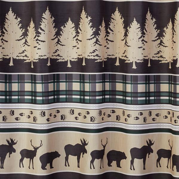 Skl Home Grand Teton Fabric Shower Curtain Green/Multi