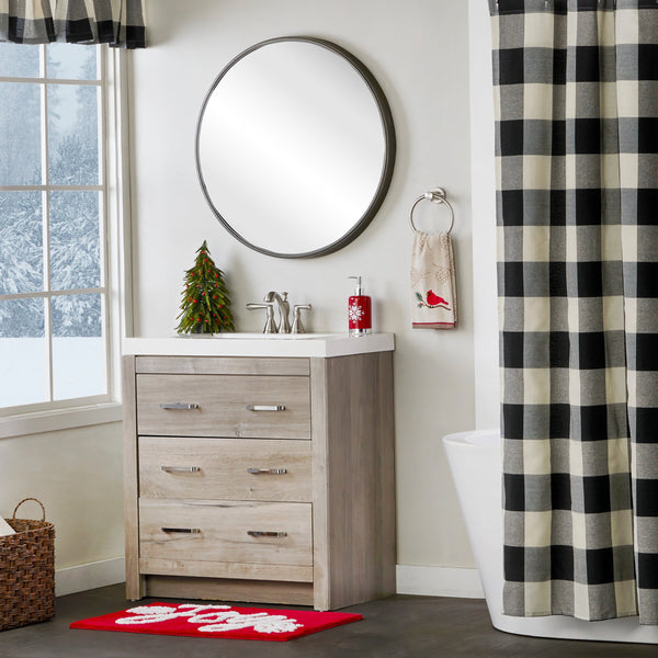 Skl Home Grandin Fabric Shower Curtain Black/Natural