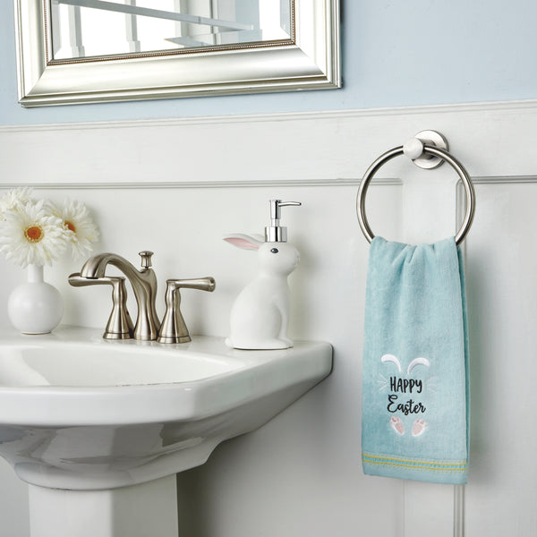 Skl Home Happy Easter Bunny 2-Piece Hand Towel Set Aqua