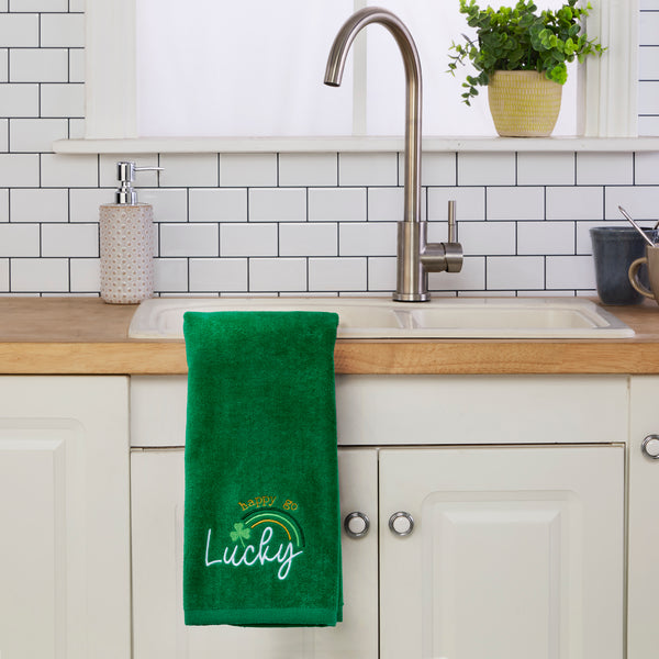 Skl Home Happy Go Lucky 2-Piece Hand Towel Set Green