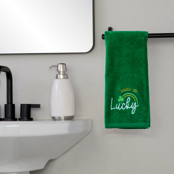 Skl Home Happy Go Lucky 2-Piece Hand Towel Set Green
