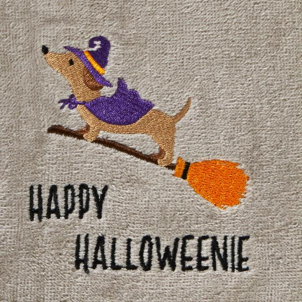 Skl Home Happy Halloweenie 2-Piece Hand Towel Set Gray